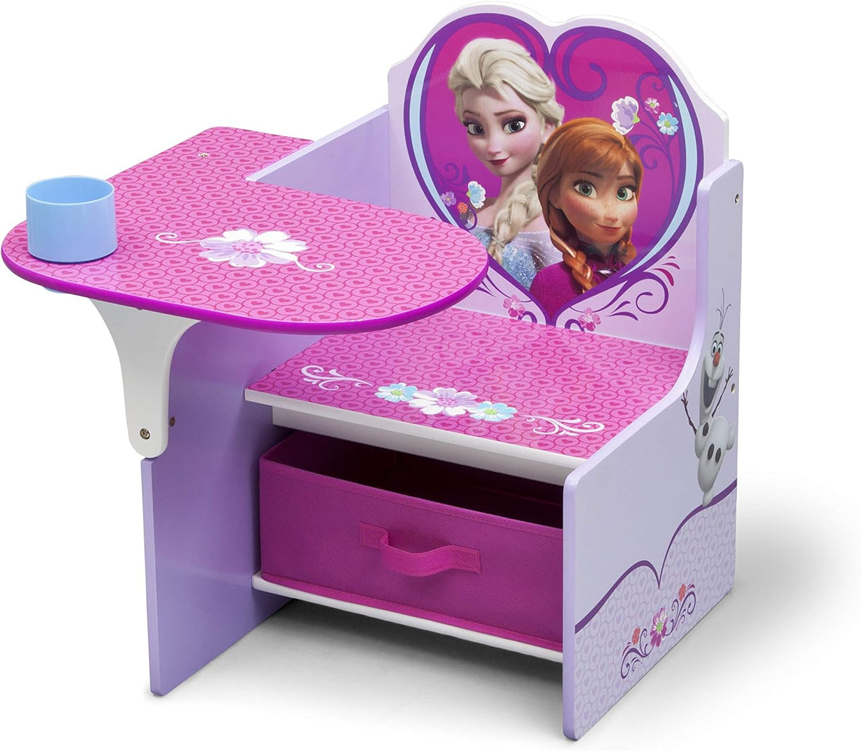 Mesa de Escritorio con silla y compartimento diseño Frozen