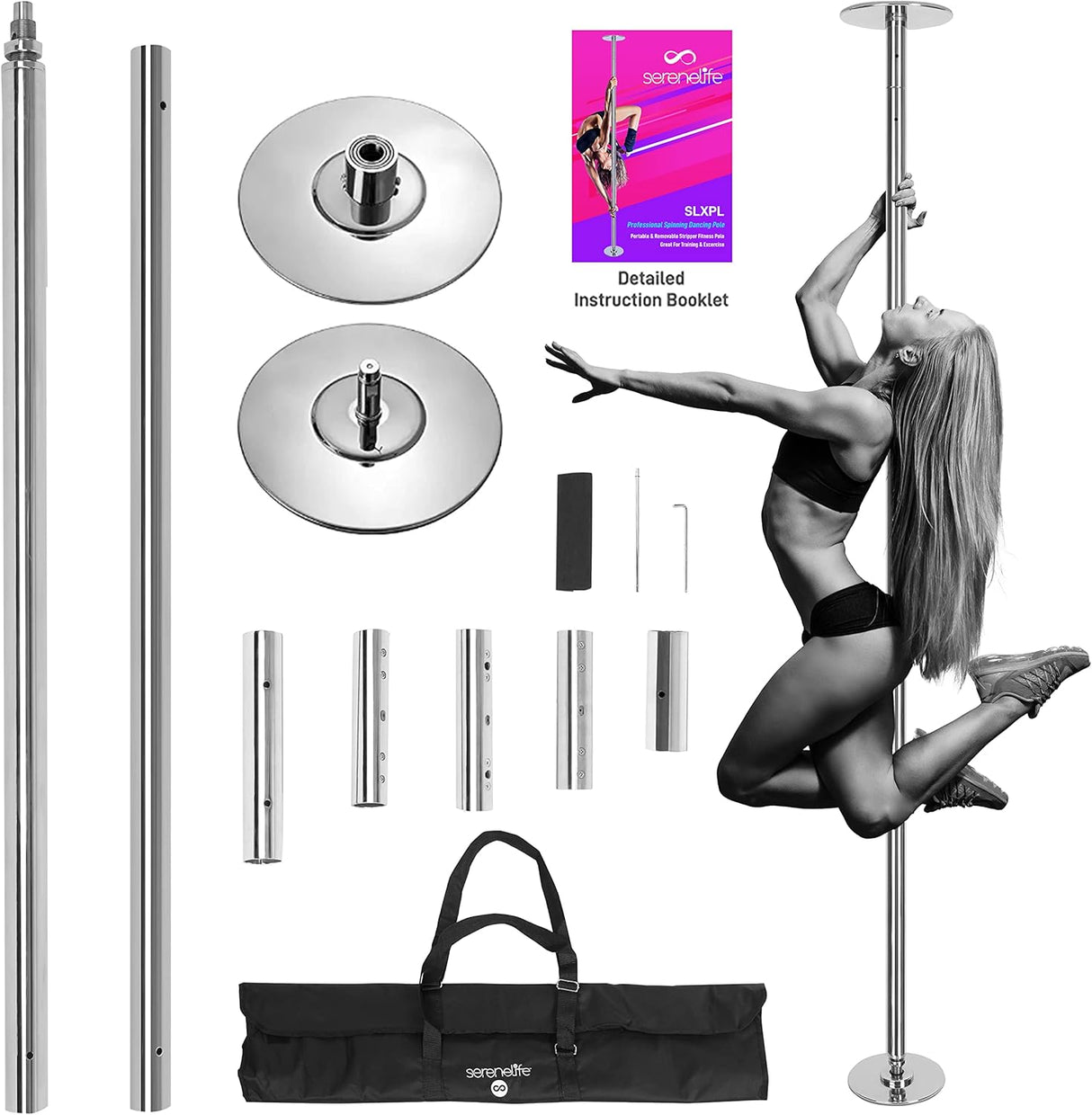 Barra profesional de Pole Dance SereneLife SLXPL