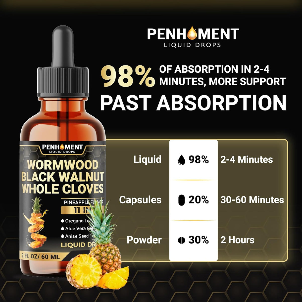 Tinte de Black Walnut Wormwood Cloves 2100mg 2FLOZ