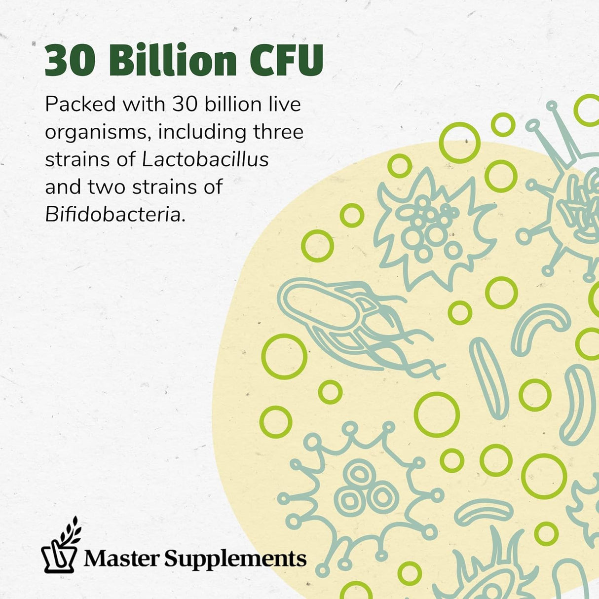 Suplementos 30 cápsulas, paquete de 2 probióticos multicepa
