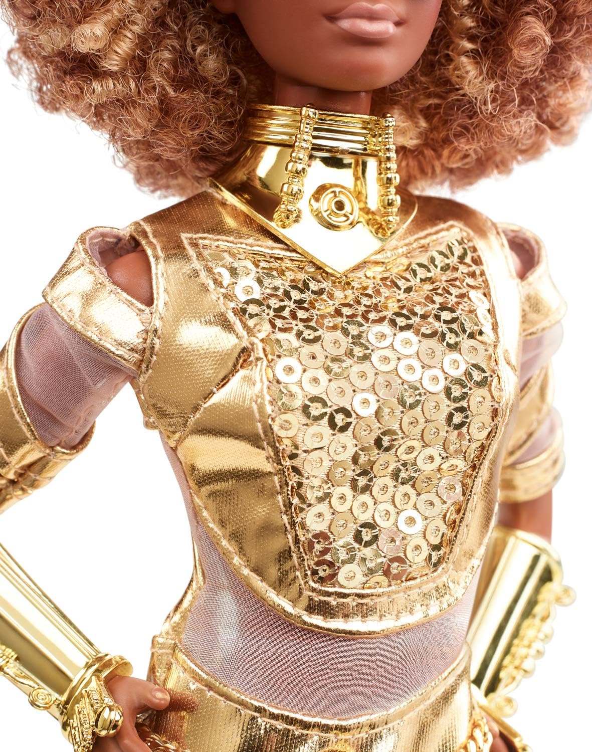Muñeca Barbie Collector Star Wars C-3PO con accesorios y base