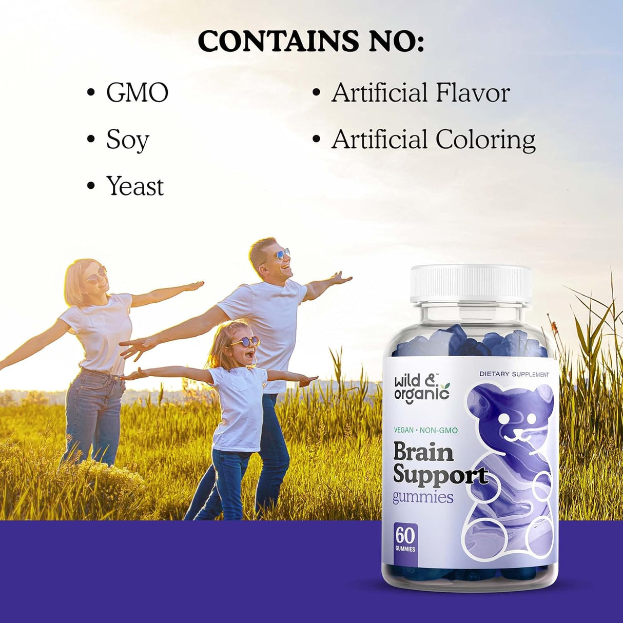 Suplemento Organic Gomitas potenciadoras del cerebro 60 und