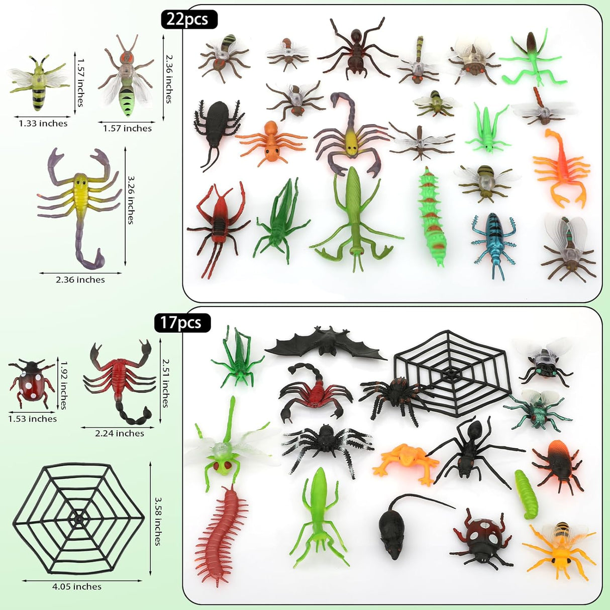 Juguetes de Insectos Falsos Coopay, 78 Piezas, Diversión y Educación