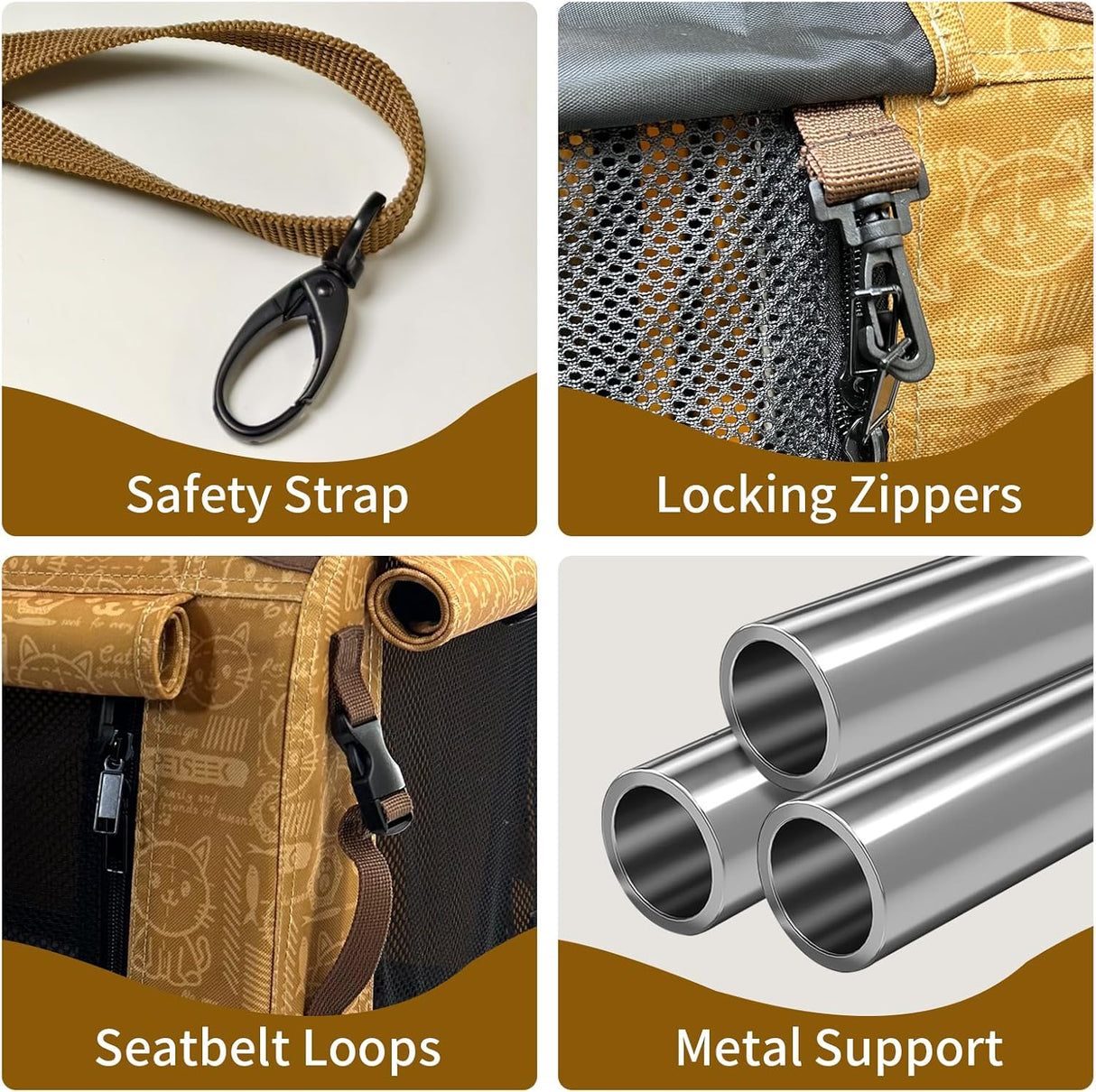 Transportadora Suave Extra Grande para Mascotas - 24x16.5x16