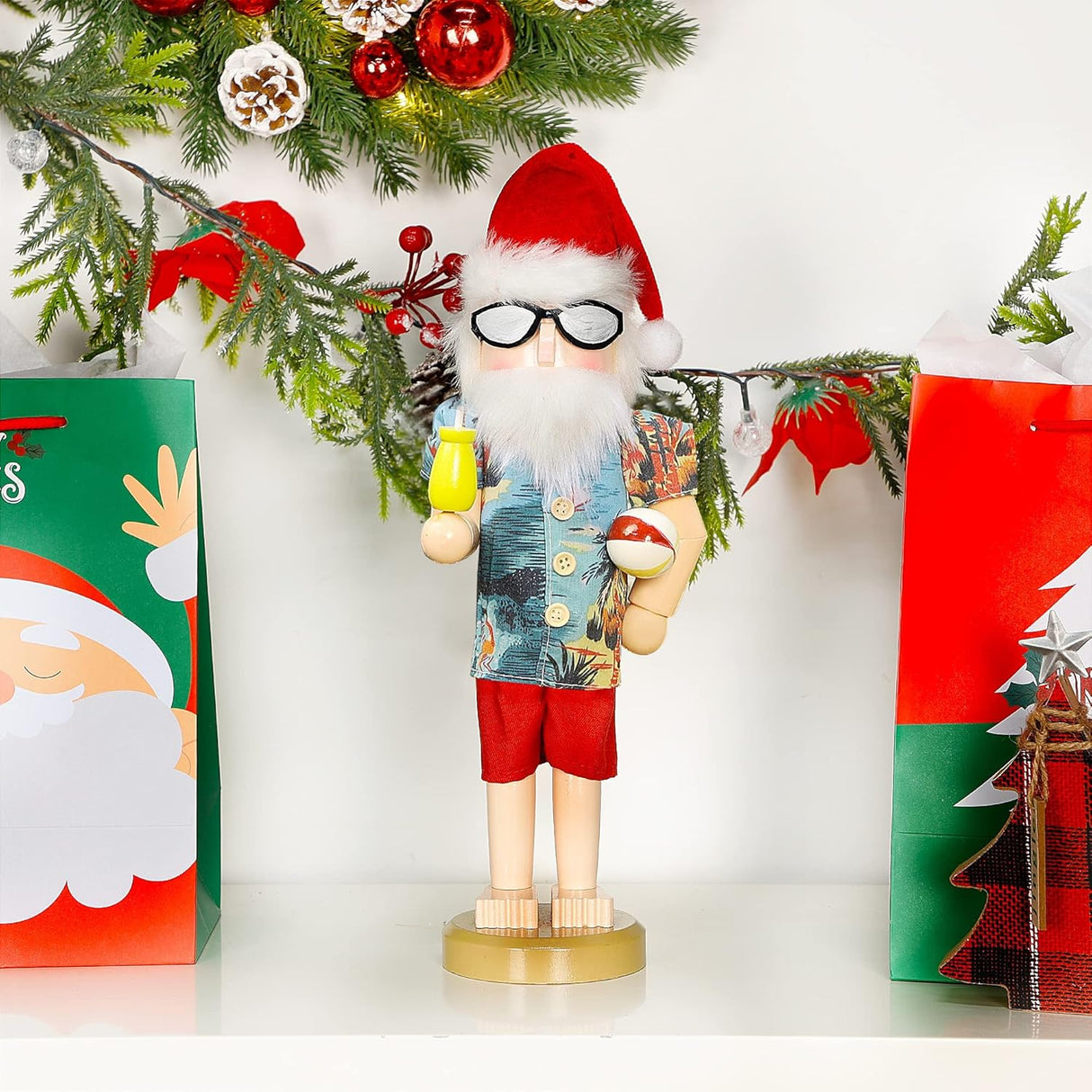Figuras de Navidad Joliyoou, Nutcracker de Santa, 14 Pulgadas