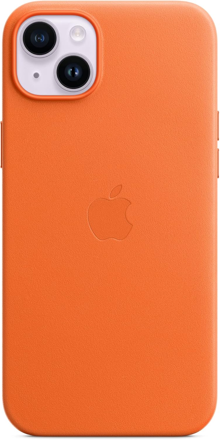 Apple Funda de cuero para iPhone 14 Plus con MagSafe - Naranja