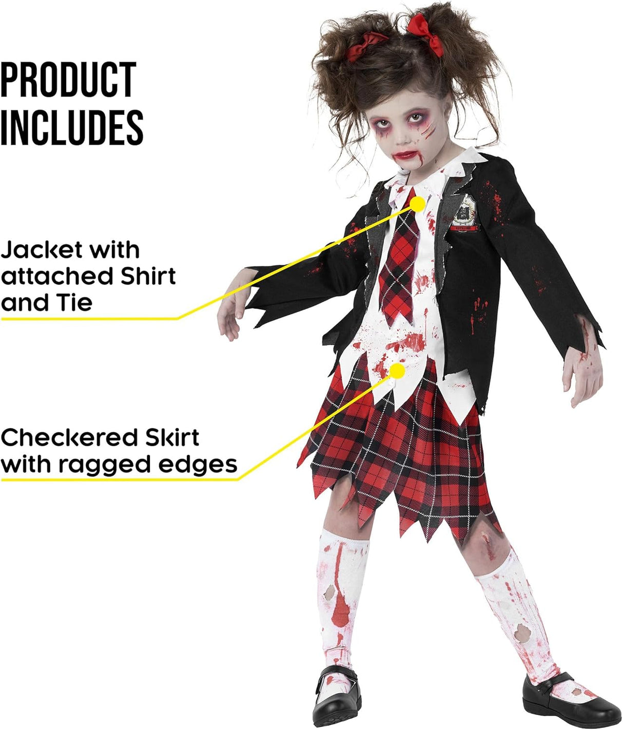 Disfraz de Zombie Escolar para Niñas - Morph Costumes - Kids Halloween