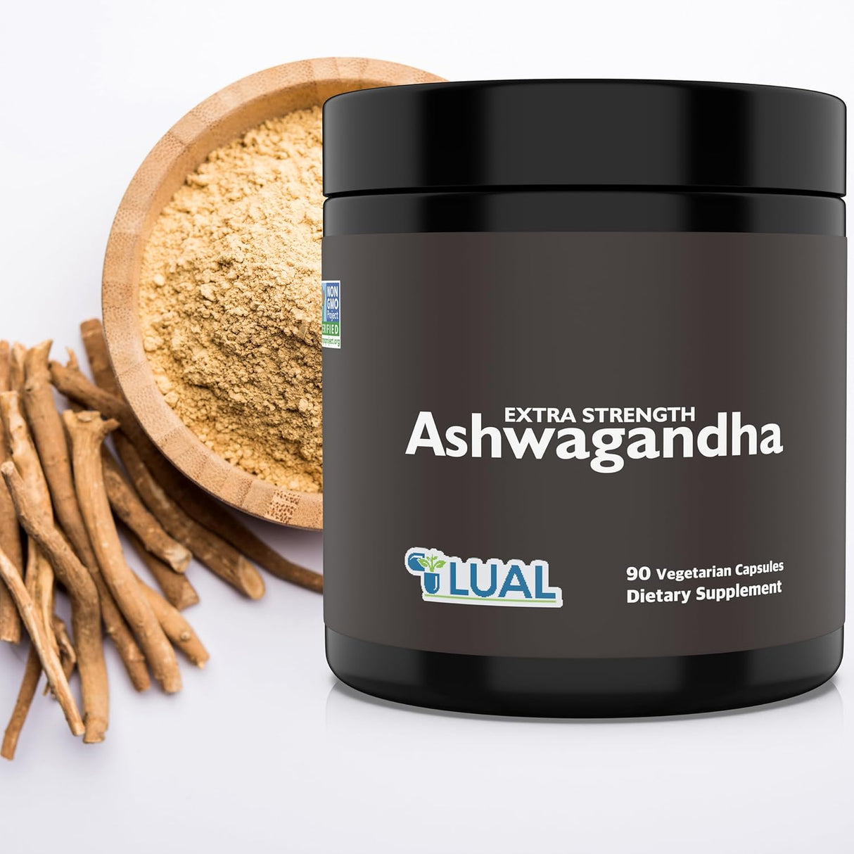 Suplemento Ashwagandha LUAL KSM 66 - 600mg Extracto 700mg