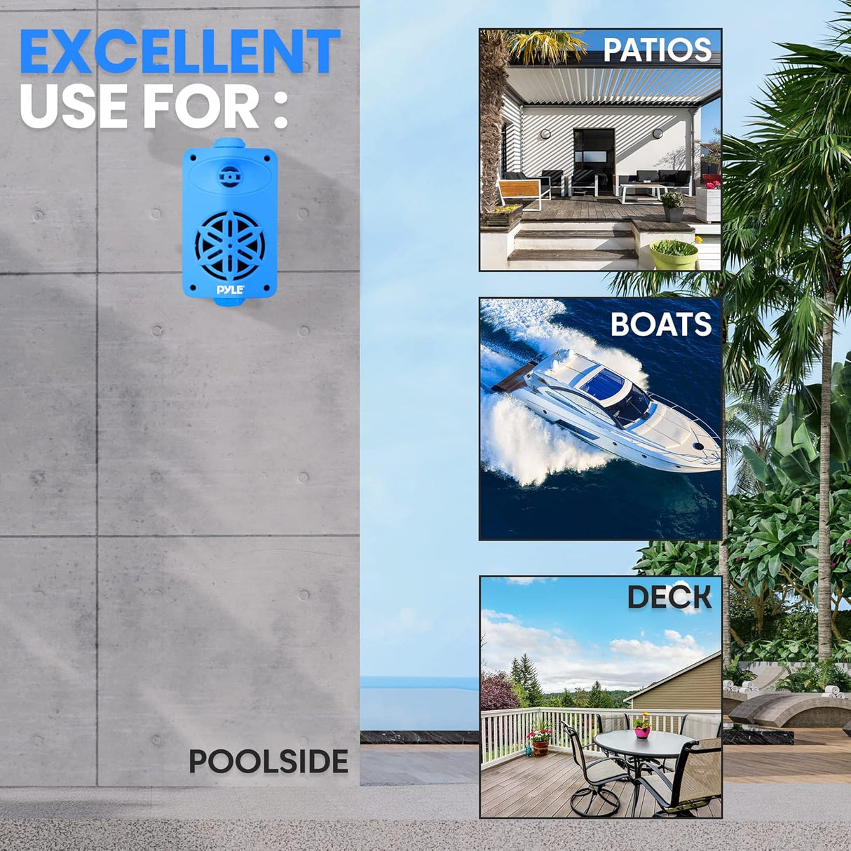 Parlante  de altavoces Bluetooth PYLE-HOME PDWRBT36BL 200 W