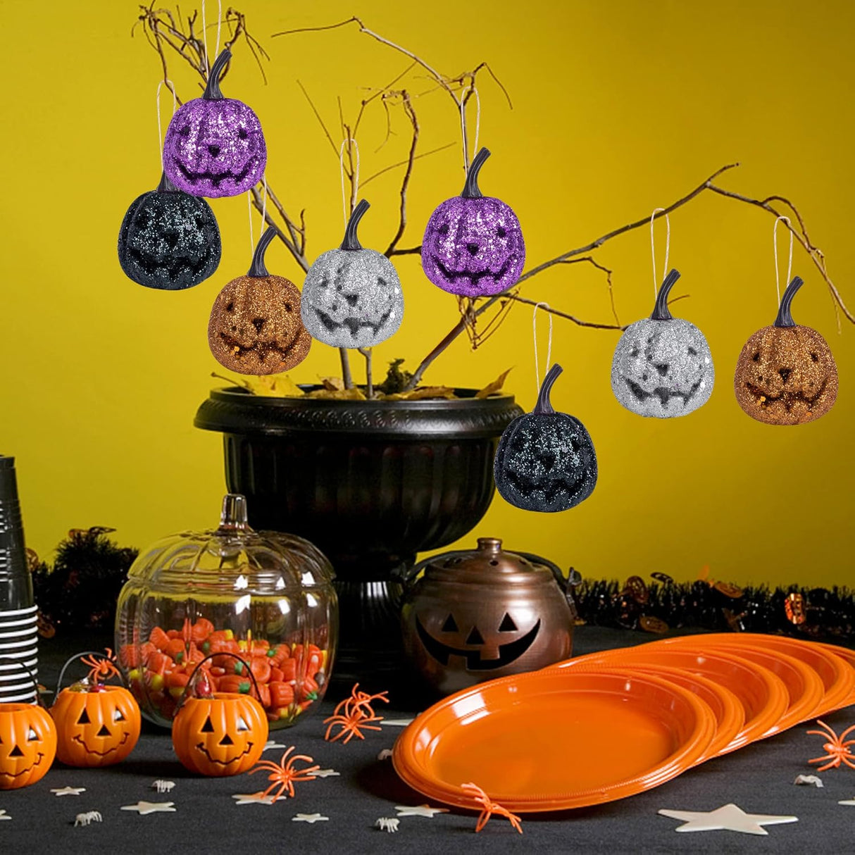 Kit de decoración para Halloween adornos de calabaza