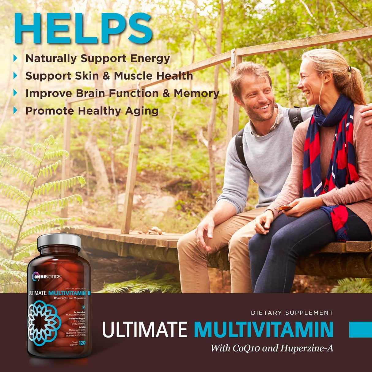 Multivitamínico Diario para Mujeres y Hombres - 120 Cápsulas Veganas