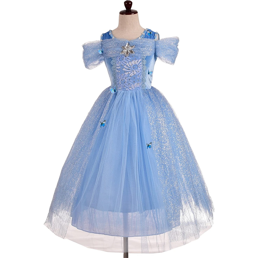 Disfraces de Vestido de princesa talla 5 a 6 años azul