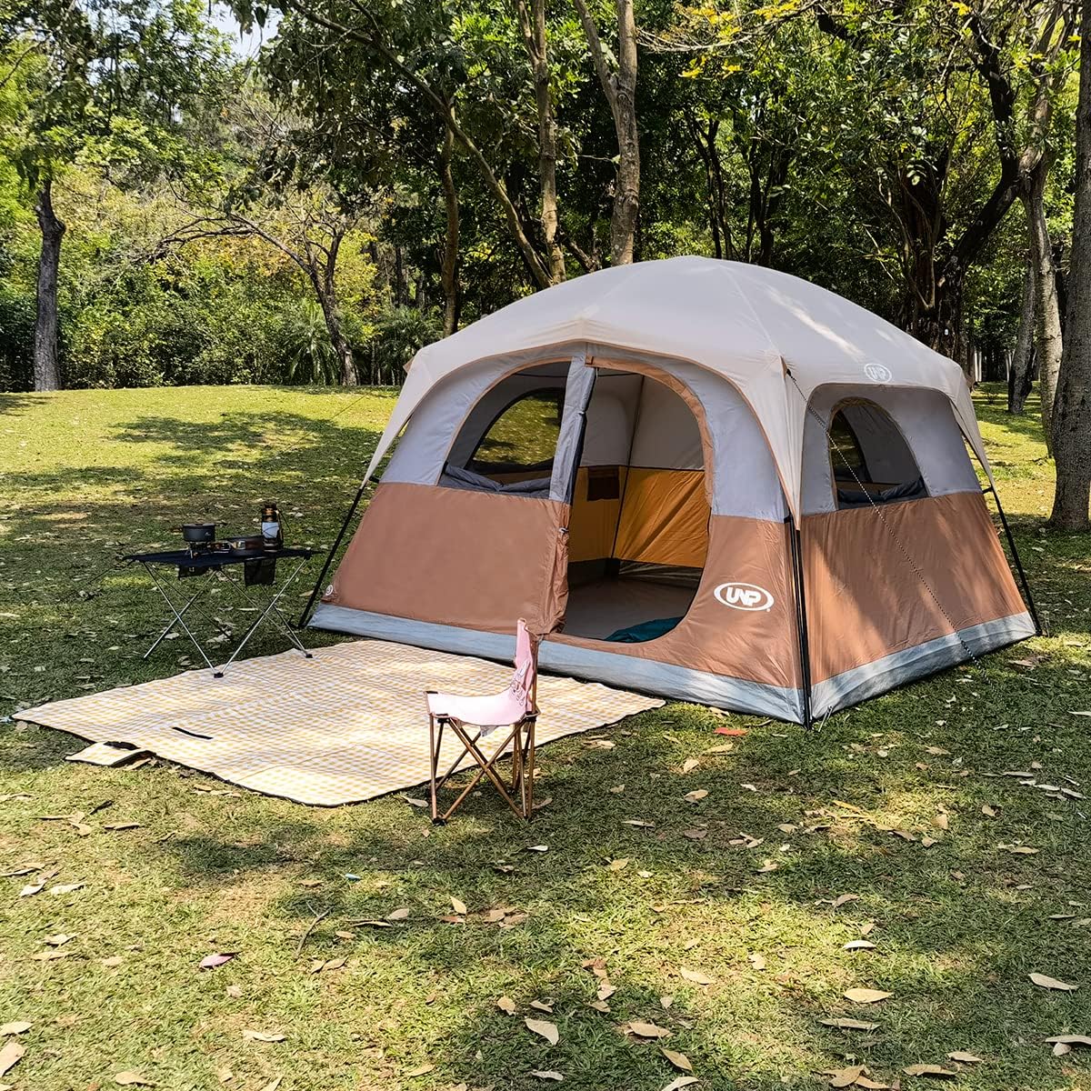 Tienda UNP: Carpa familiar 6 personas, impermeable y fácil montaje