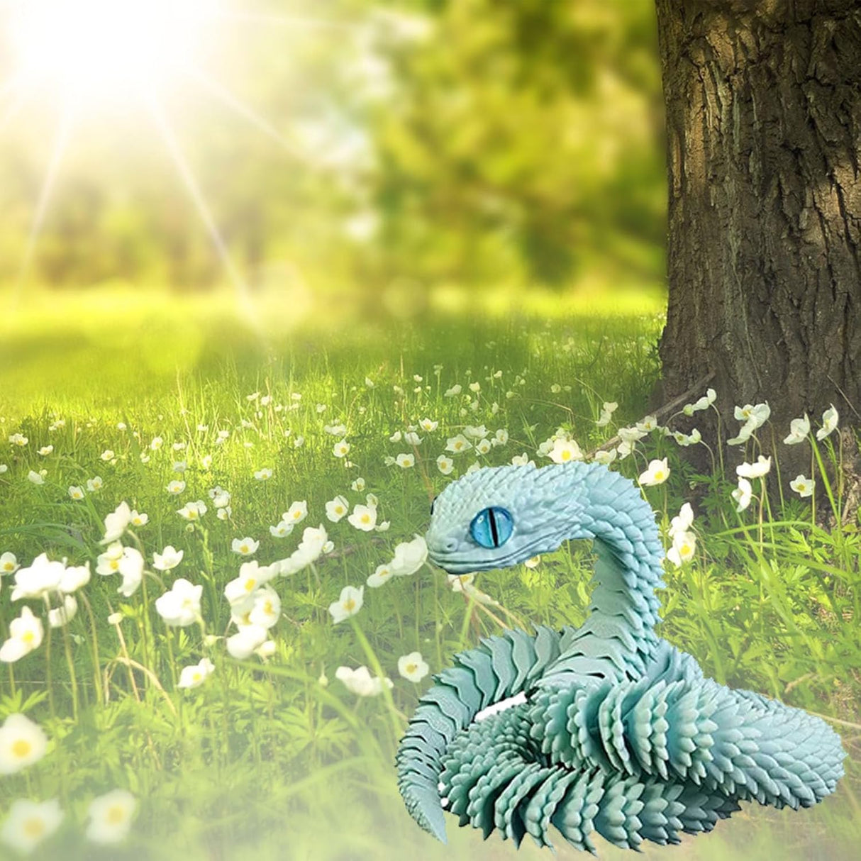 Juguetes de serpiente impresos en 3D, juguete flexible, set