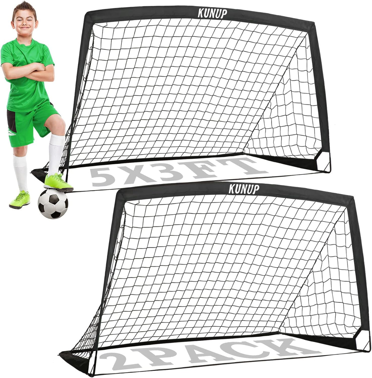 Porterias de futbol portatil y desarmable para niños