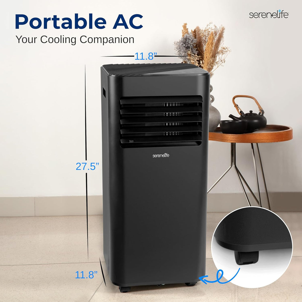 Aire acondicionado portátil SereneLife 8000 BTU 3 en 1, 300 ft²