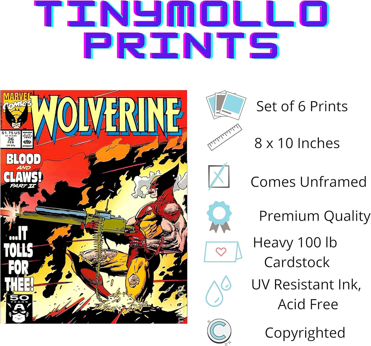 Posters Juego de 6 Avengers 20cm x 25 cm