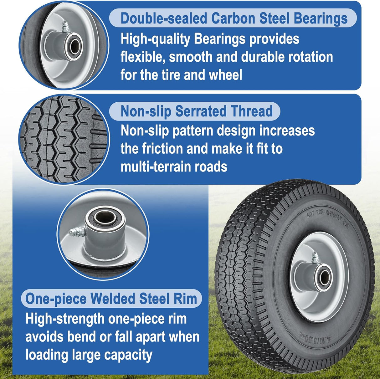 Neumáticos 4.10/3.50-4 para carretilla Talla 10