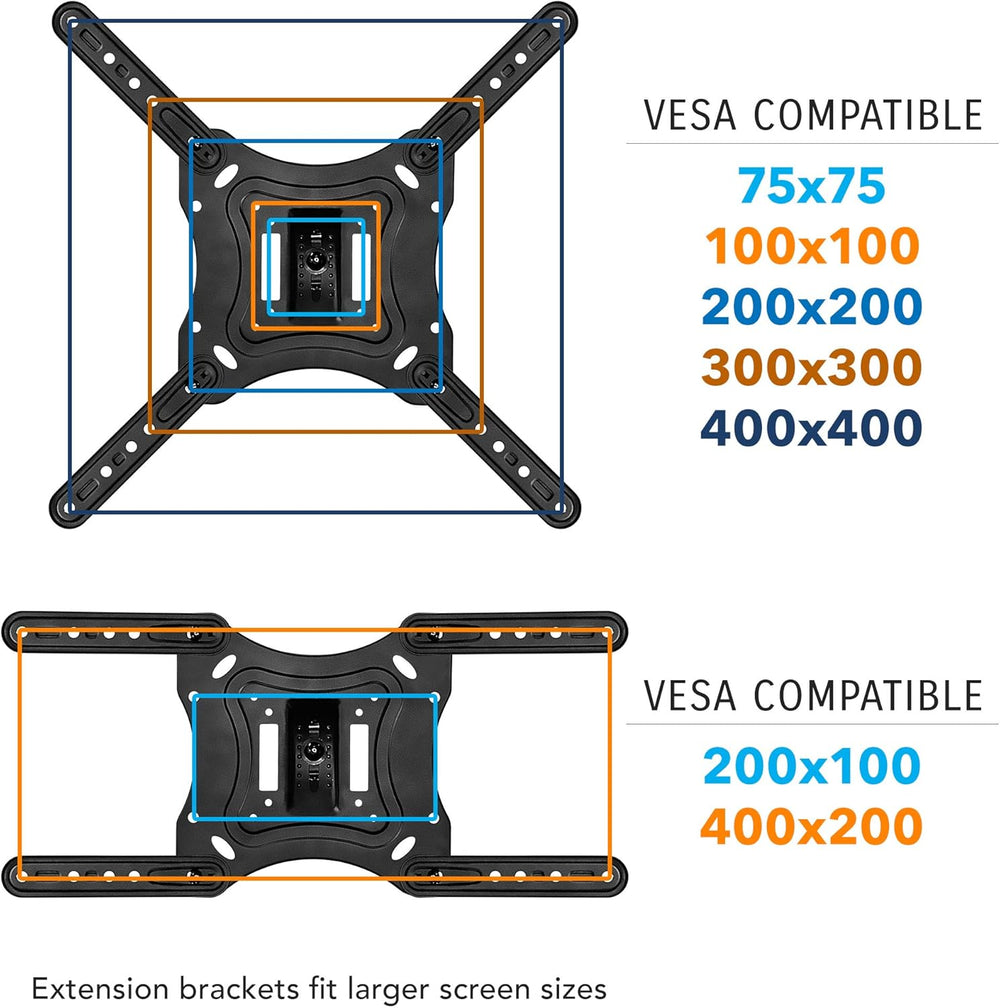 Soporte de pared para TV  con brazo giratorio y articulado