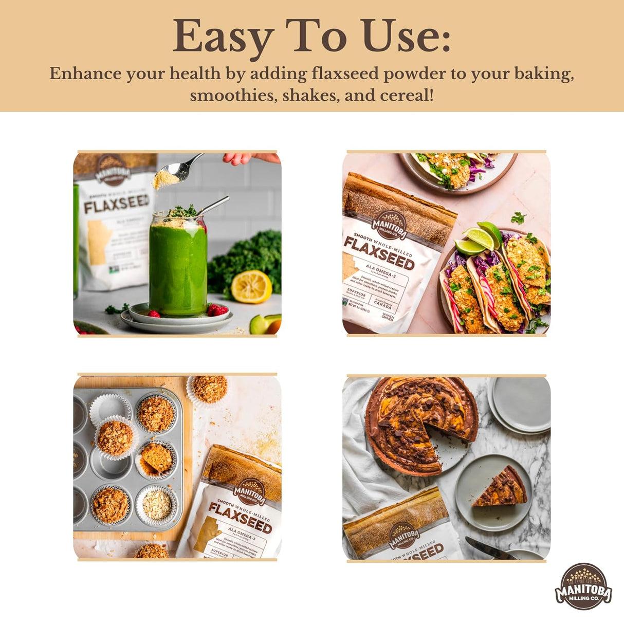 Semillas de Lino Molidas | Manitoba Milling Co | 1lb, Sin Gluten