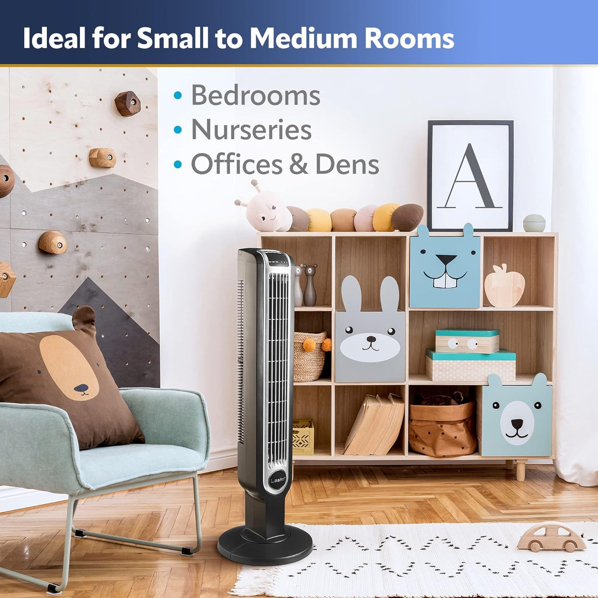 Ventilador Torre Oscilante Lasko 3 Velocidades, Control Remoto 2511