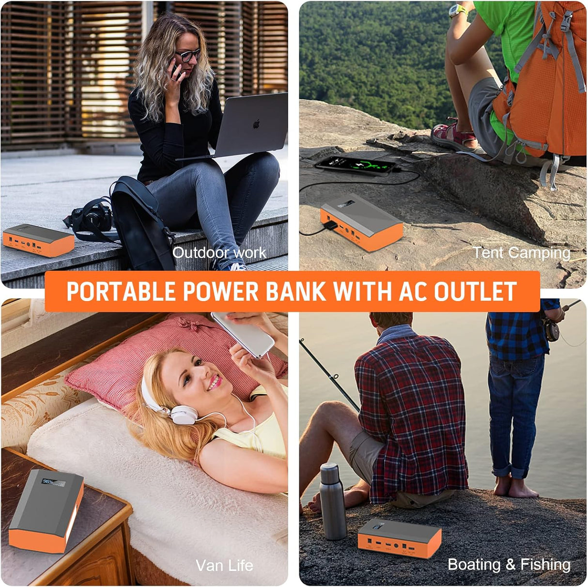 Cargador de energía portátil con salida para celulares