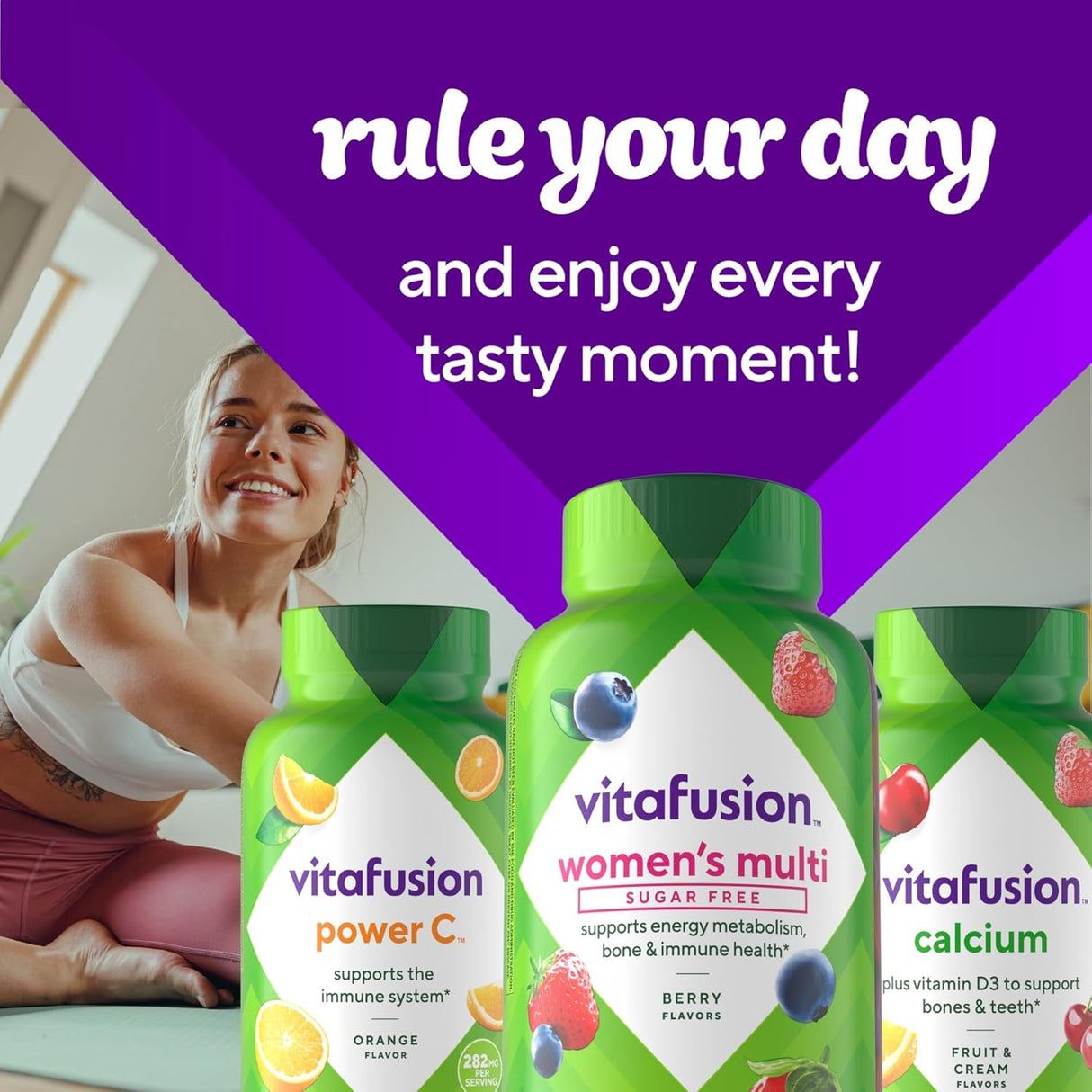 Multivitamínico Gummy Sugar Free Vitafusion, 90 gomitas