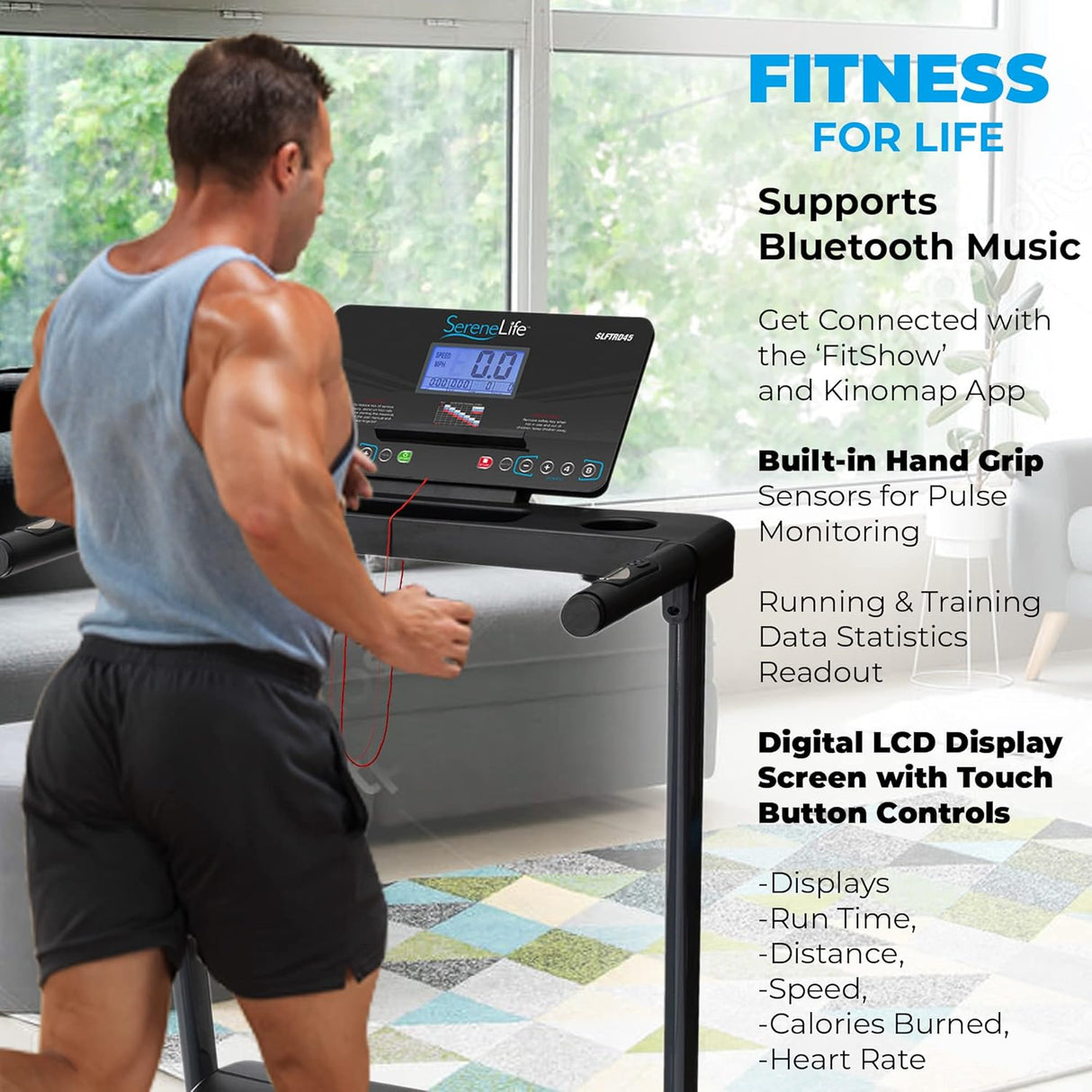 Caminadora eléctrica motorizada SereneLife SLFTRD45