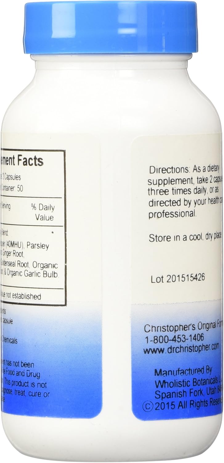 Suplemento Herbal Christopher's Circulación Sanguínea 100 Cápsulas