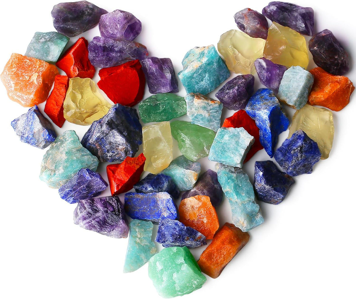 QINJIEJIE Cristales crudos surtidos de 10 colores, cristal