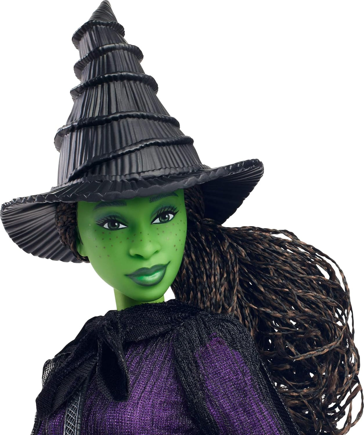 Muñeca Mattel Elphaba Universal Wicked con accesorios y posabilidad