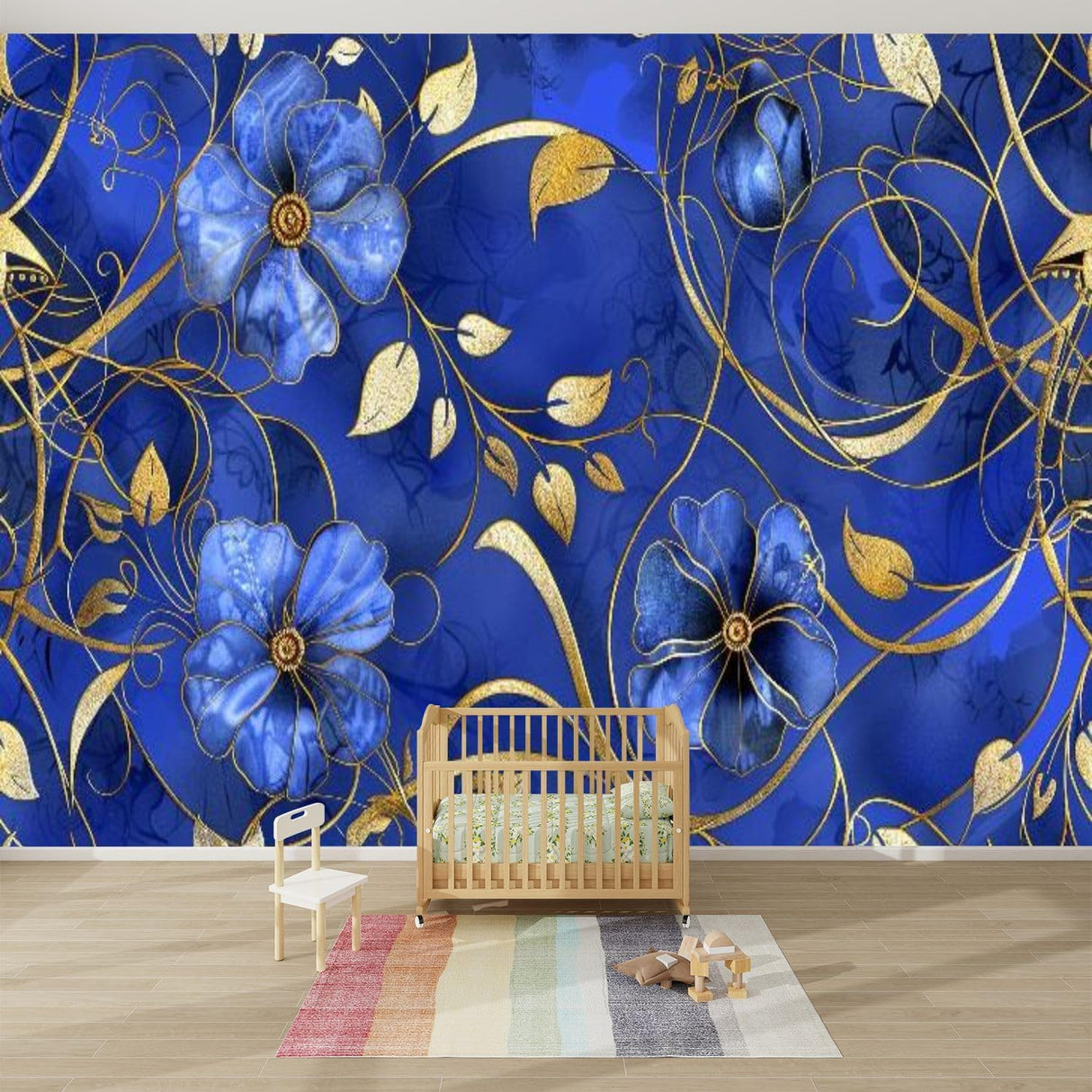 Mural Pared 3D Floral Decadente, Autoadhesivo 100x144in