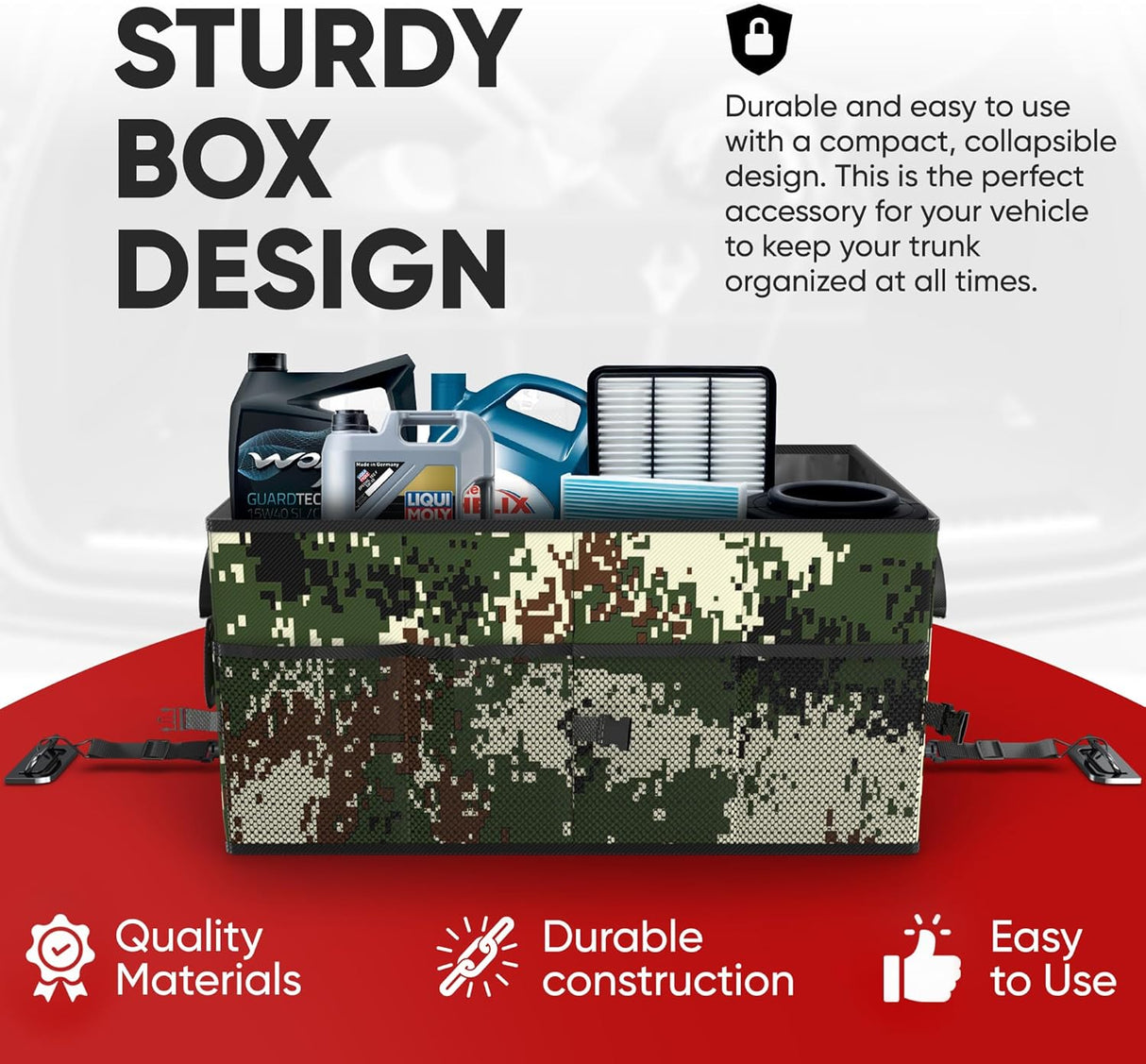 Organizador de Maletero FORTEM, 50L, Multi Compartimentos, Standard