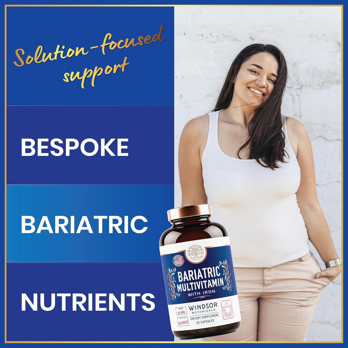 Multivitamínico Bariátrico con Hierro - 45mg - 30 Cápsulas