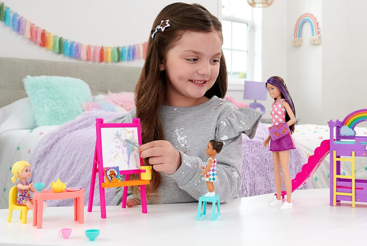 Barbie Skipper Babysitters Inc. Set de Juego con 3 Muñecas y Muebles