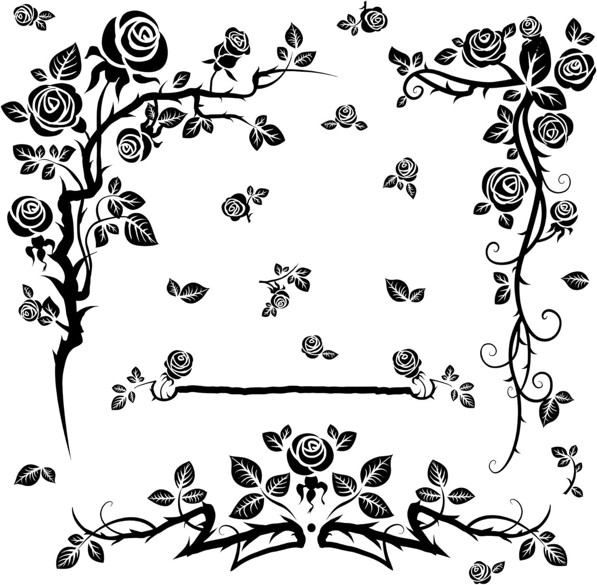 Vinilos 3D Flores Pared Amaonm, Decoración Removible para Hogar