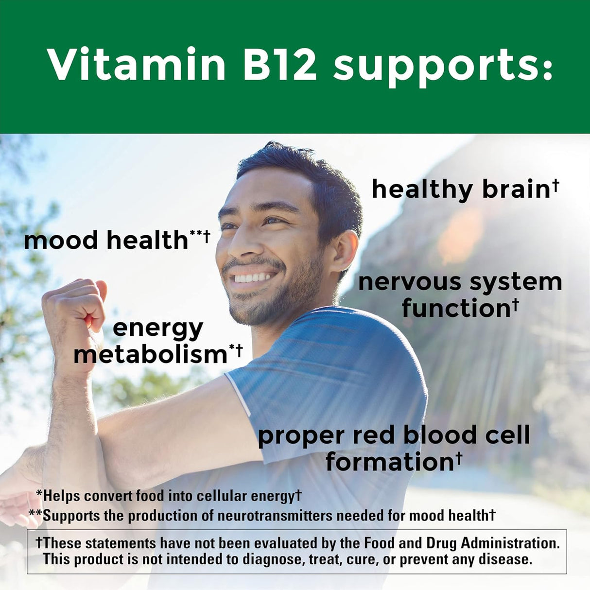 Suplemento vitamina B12 sublingual de 3000 mcg 40und