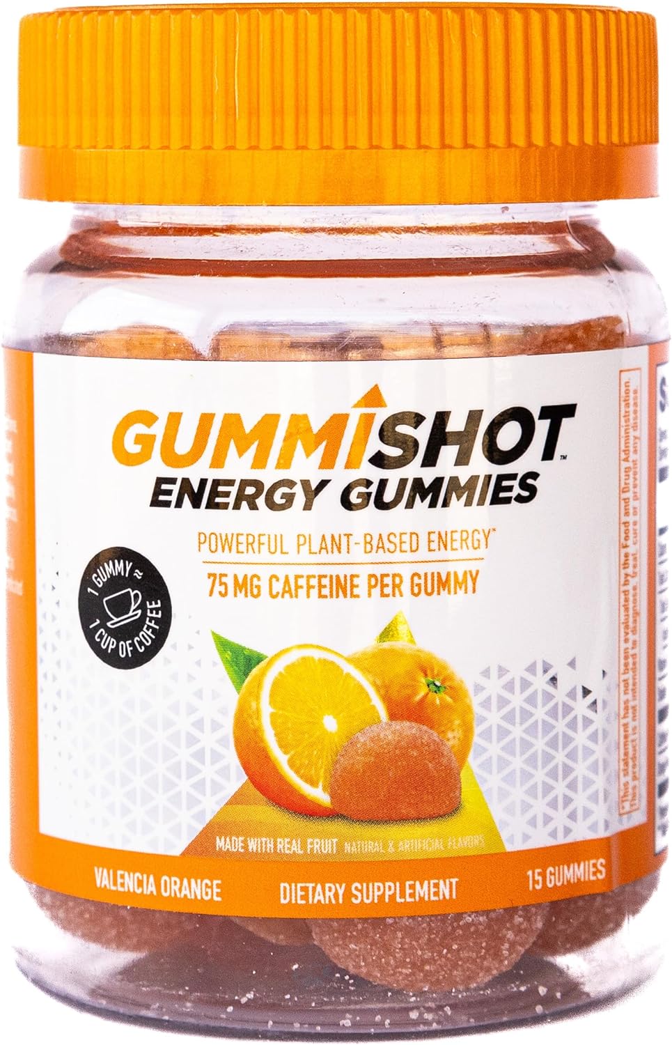 Energy Gummies, Caffeine Plant-Based, 1125mg, 15ct
