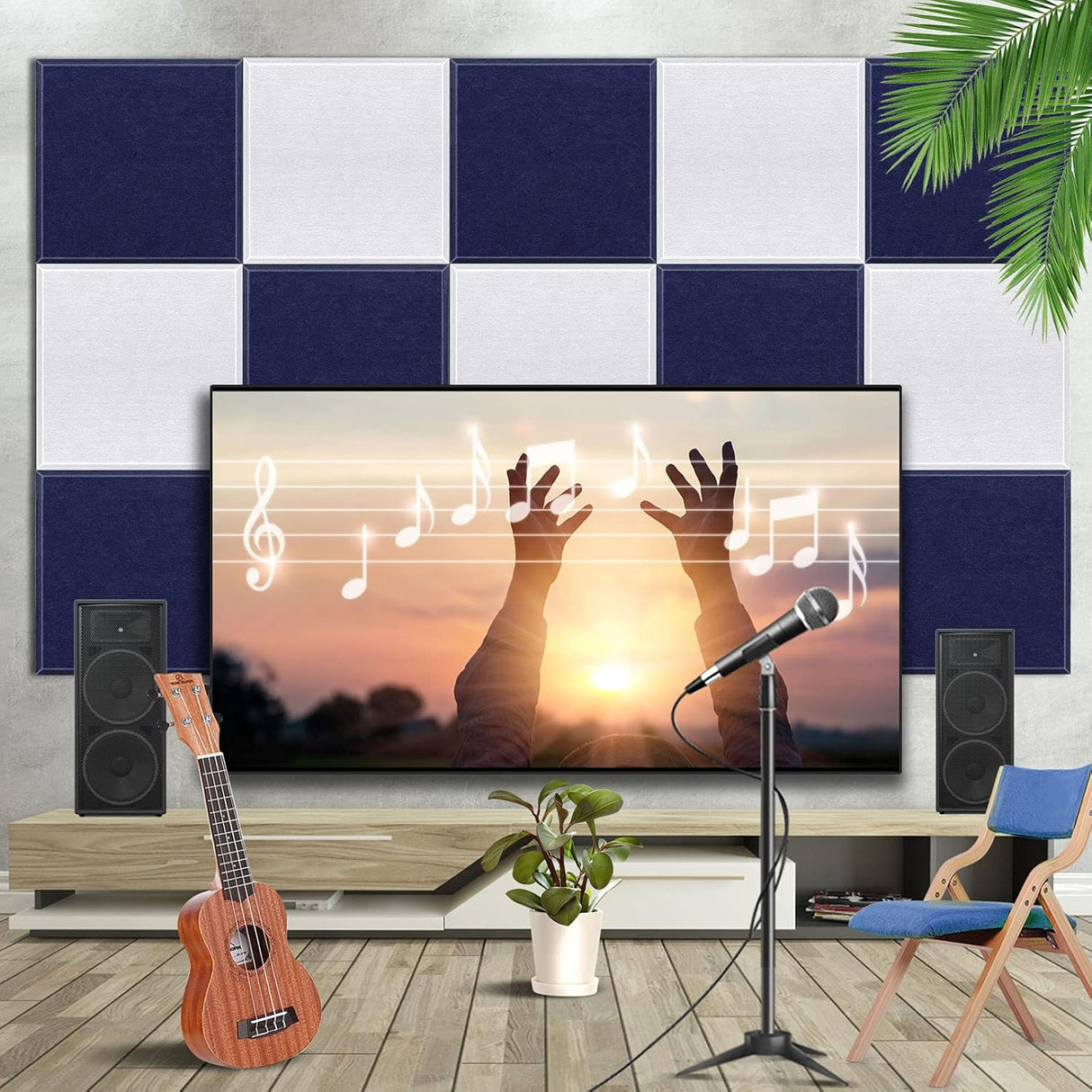 Paneles Acústicos DEKIRU 12 Piezas Alta Densidad 12x12x0.4