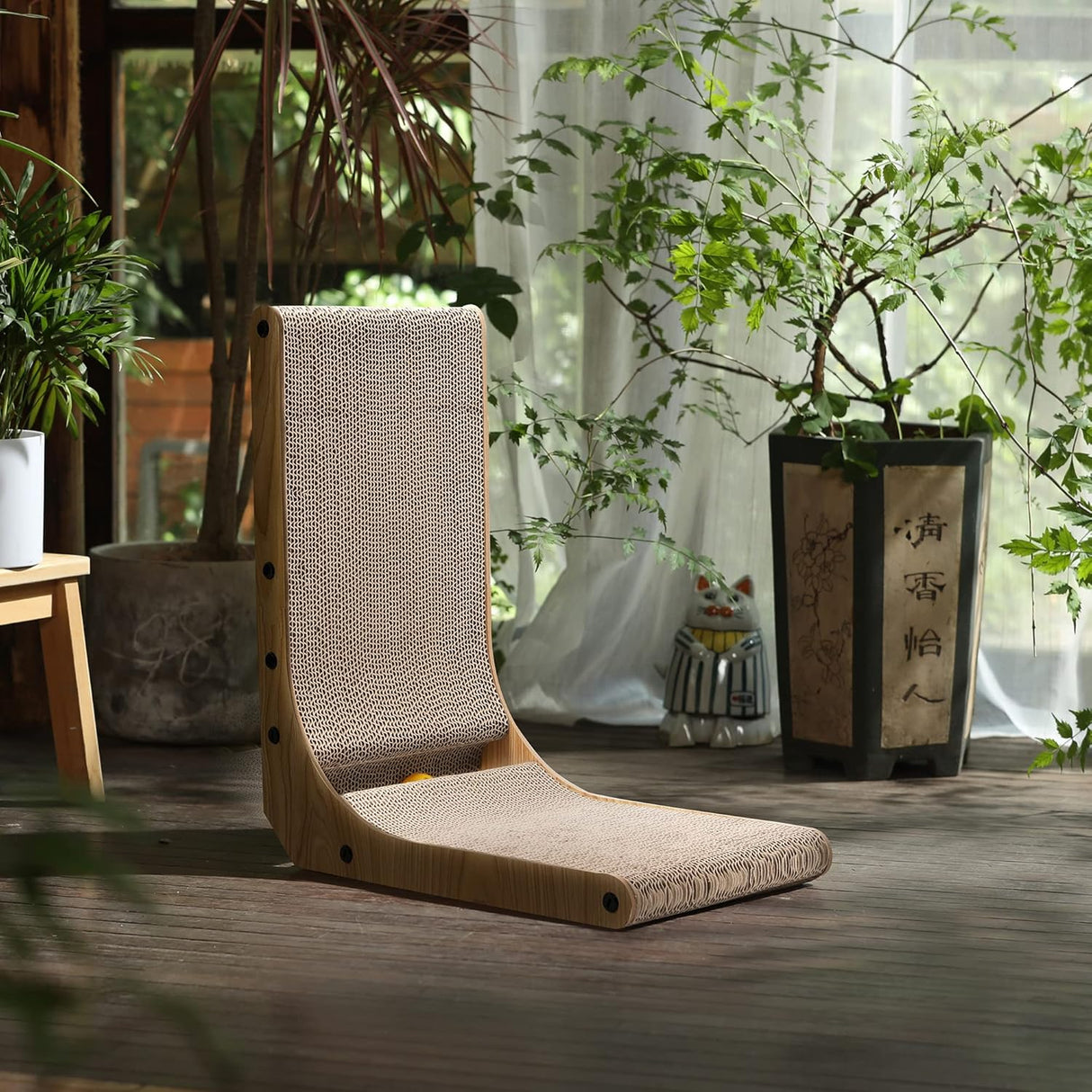 Rascador para gatos almohadilla en forma de L