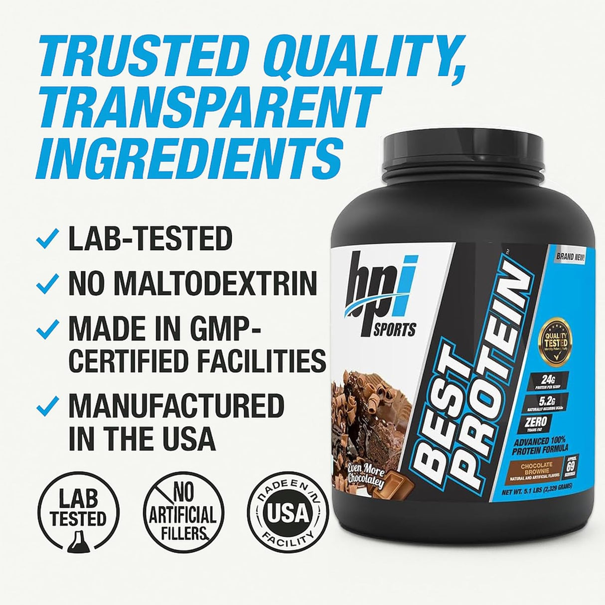 Proteína en Polvo BPI Sports Best Protein 100% Whey 5.1lbs