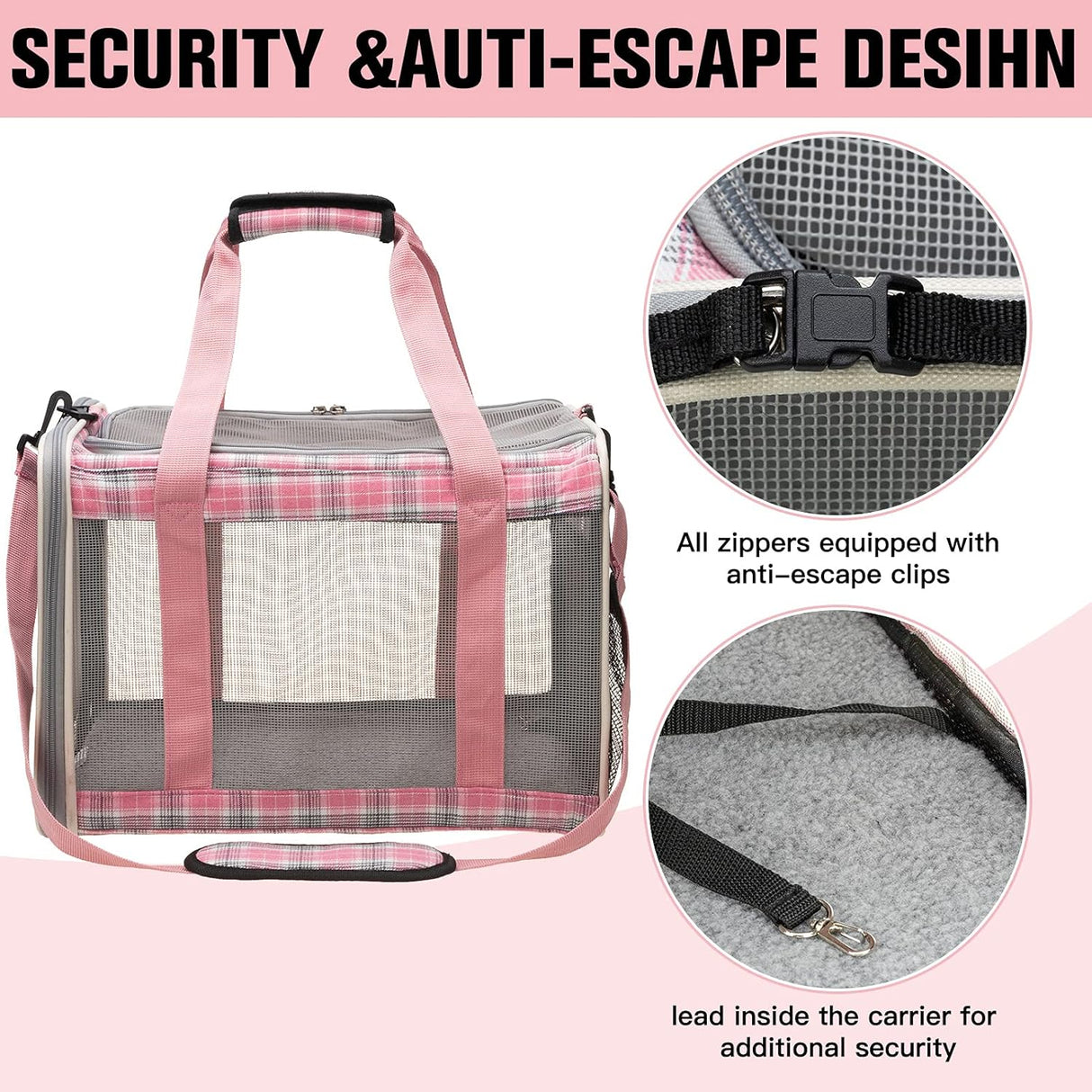 Transportadora de Gato EXPAWLORER, Suave, Aprobada, Grande