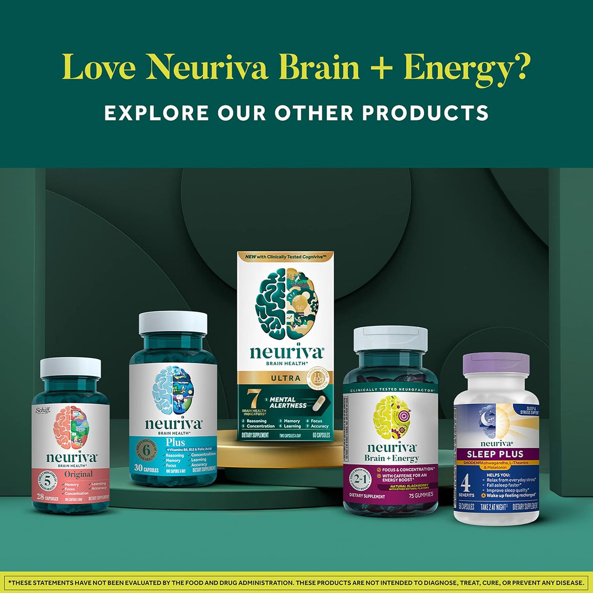 Neuriva Gomitas de cerebro + energía suplemento cerebral 75u