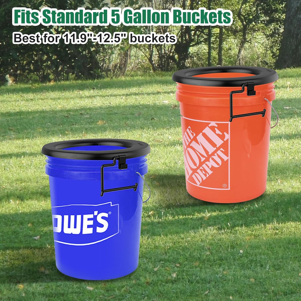 Asiento de inodoro portátil, para cubo de 5 gal, camping y viaje