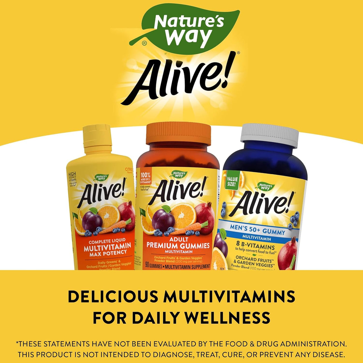 Suplemento Natures Way ¡Alive! Más de 50 multivitaminas