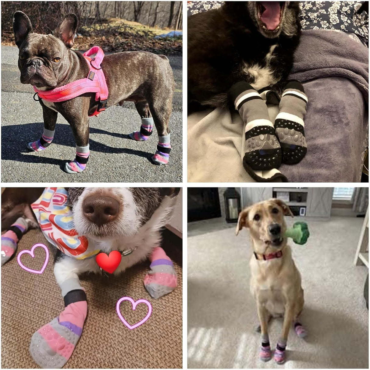 Calcetines Antideslizantes para Perros KOOLTAIL, 3 Pairs SM