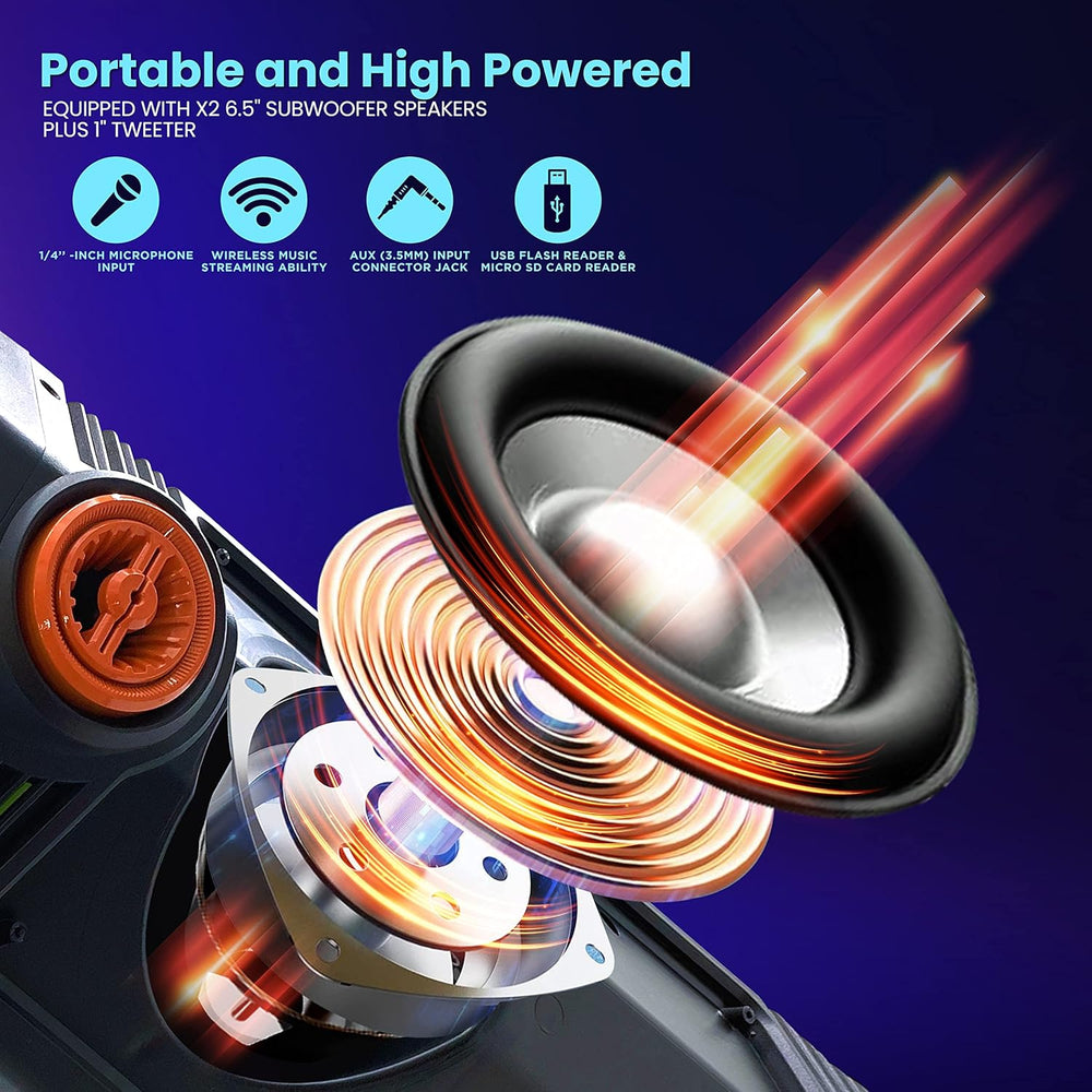 Altavoz PA portátil Bluetooth 300 W PYLE-PRO PPHP2694B
