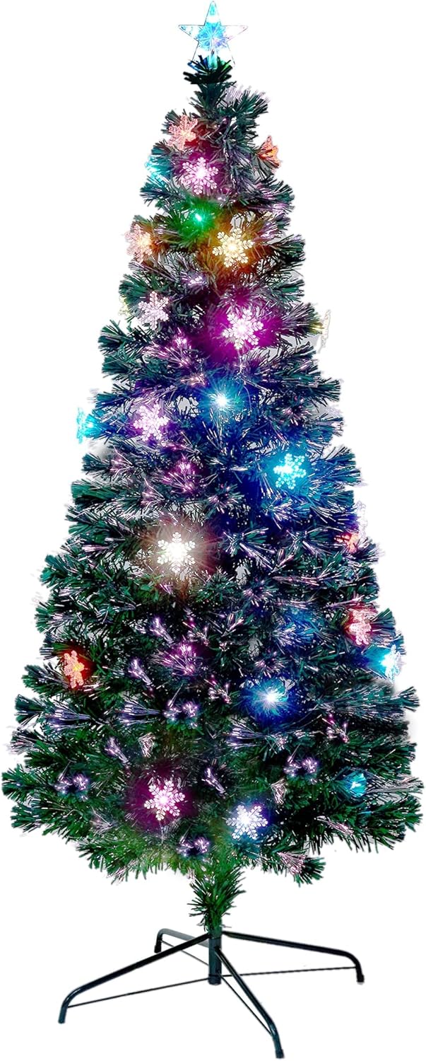 Árbol de Navidad Juegoal 6 ft, Preiluminado, LED RGB, Modelo: X123