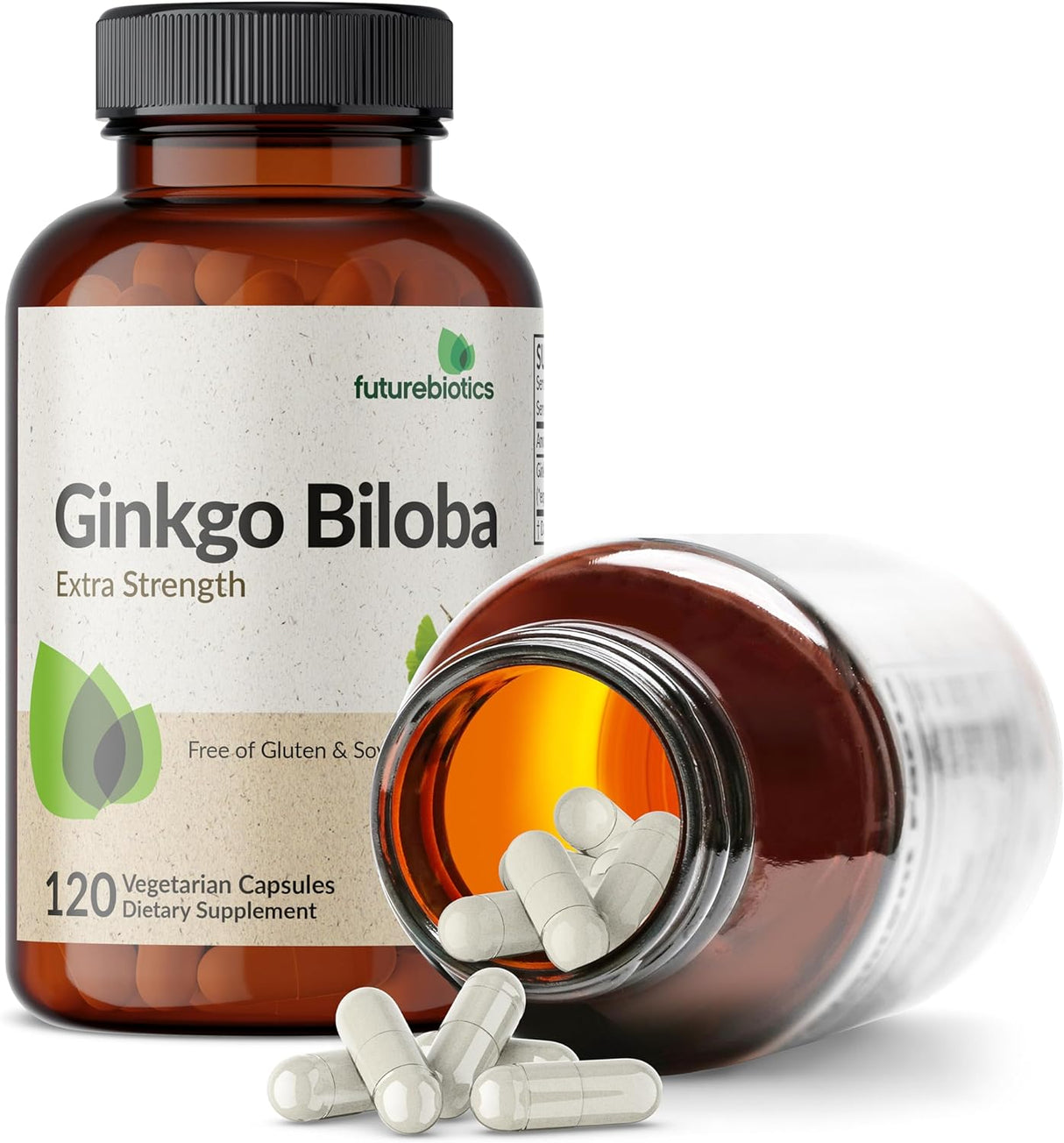Ginkgo Biloba 500mg Extra Strength - Sin OMG, Cápsulas Vegetarianas