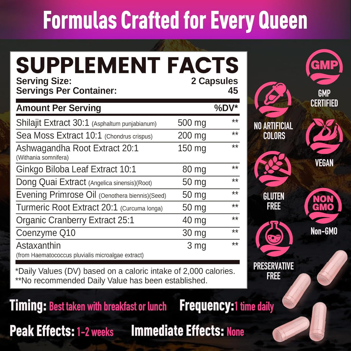 Shilajit para Mujeres Cápsulas, Himalaya 15000MG, 90u